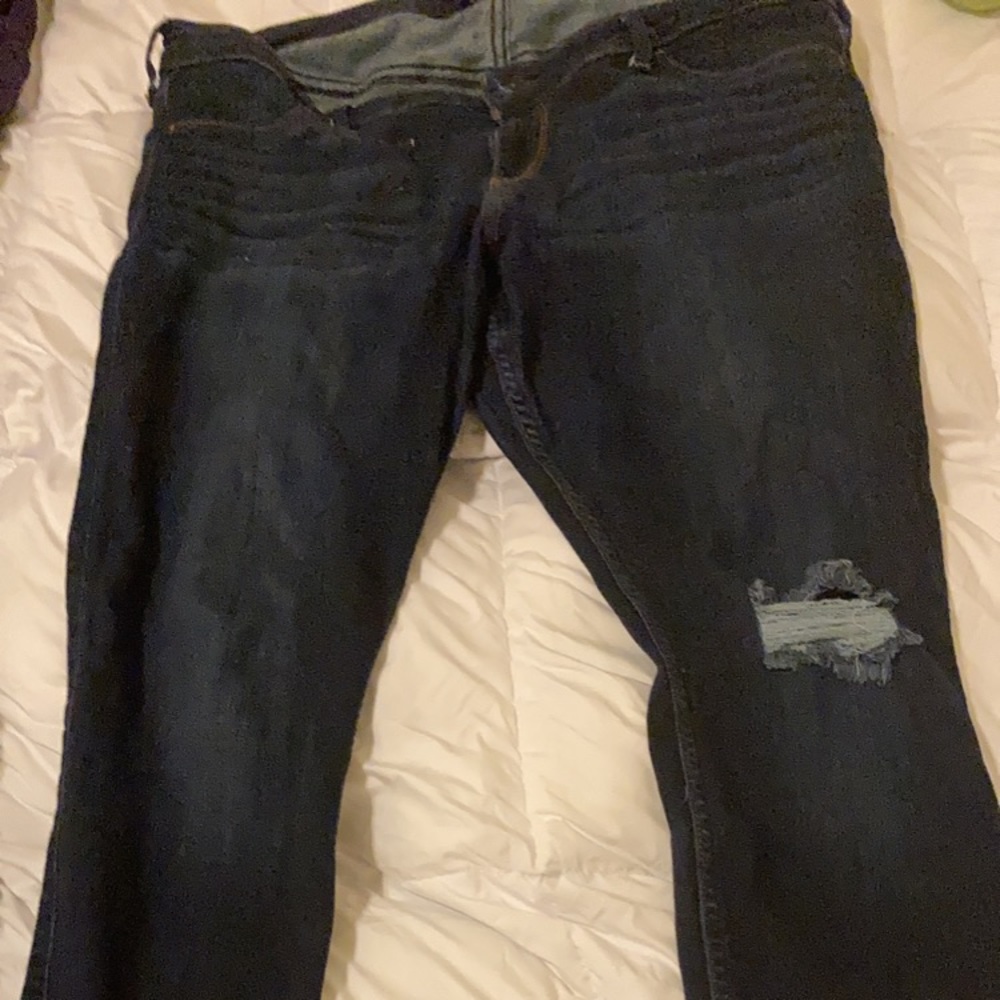 Low rise jean leggings